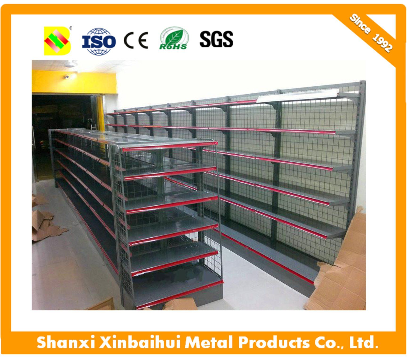 Supermarket Heavy Duty Display Shelf with Ce