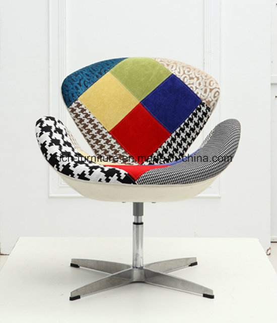 Restaurant Swivel Patchwork Swan Chair