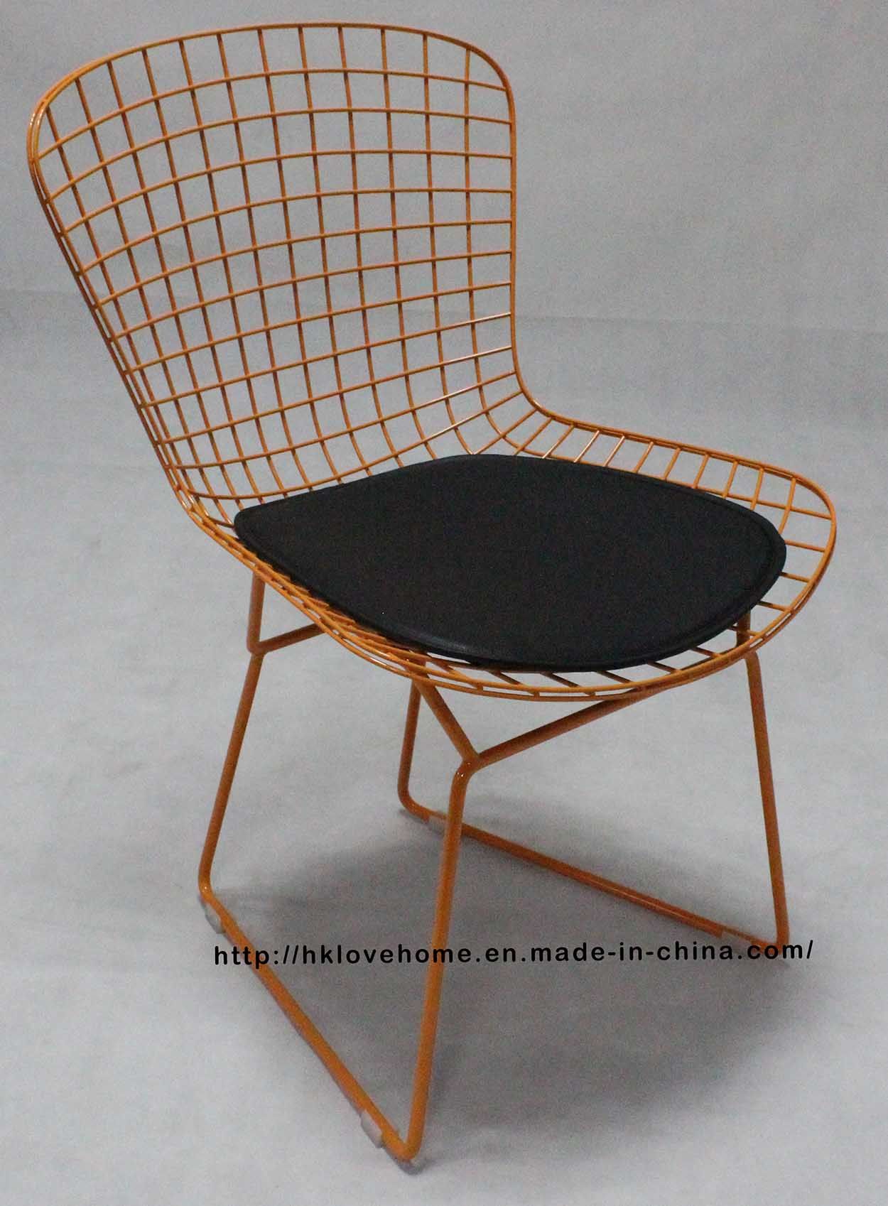 Modern Restaurant Outdoor Furniture Metal Wire Dining Chair
