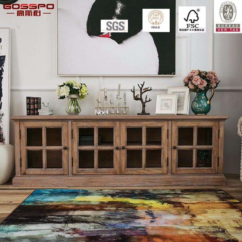 Wooden Furniture Antique Chinese TV Stand / TV Cabinet (GSP13-015)