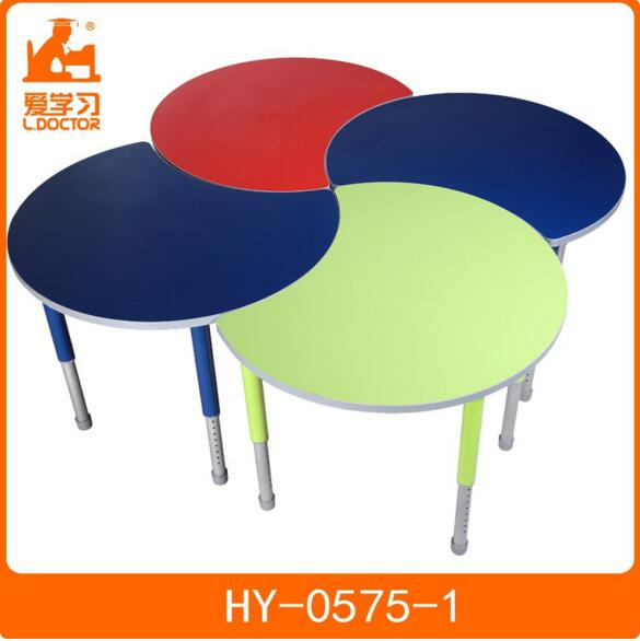 Colorful Kindergarten Furniture&Adjustable Wooden Desk