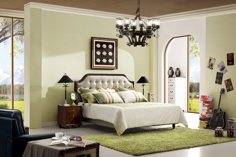 Modern Home Bed Room Furniture King Size Leather Soft Bed