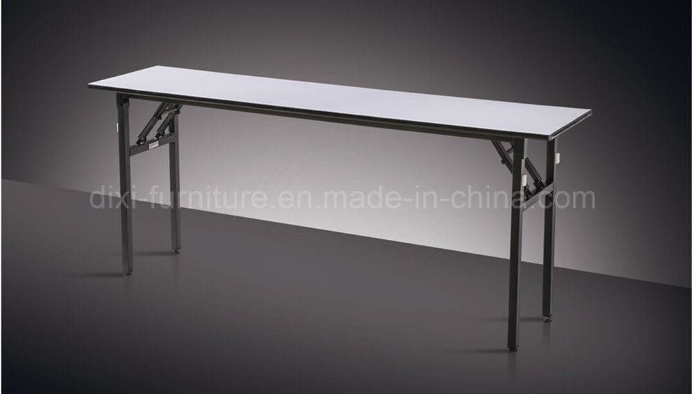 Plywood Top Metal Base Folding Rectangular Table Long Table