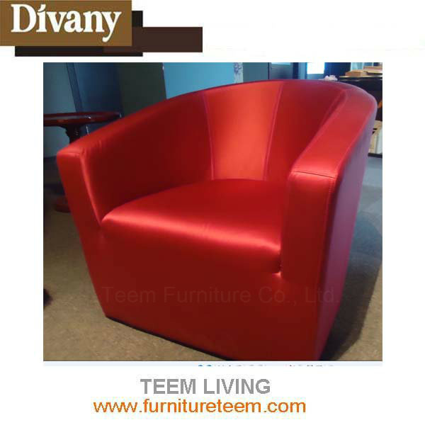 Luxry Fabric Wood Leg Living Room Accent Lounge Chair