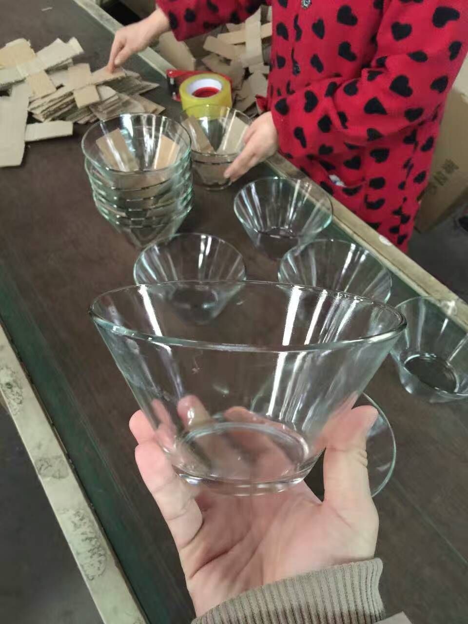 Fashionable Round Glass Bowls for Dinnerware Sdy-J0068