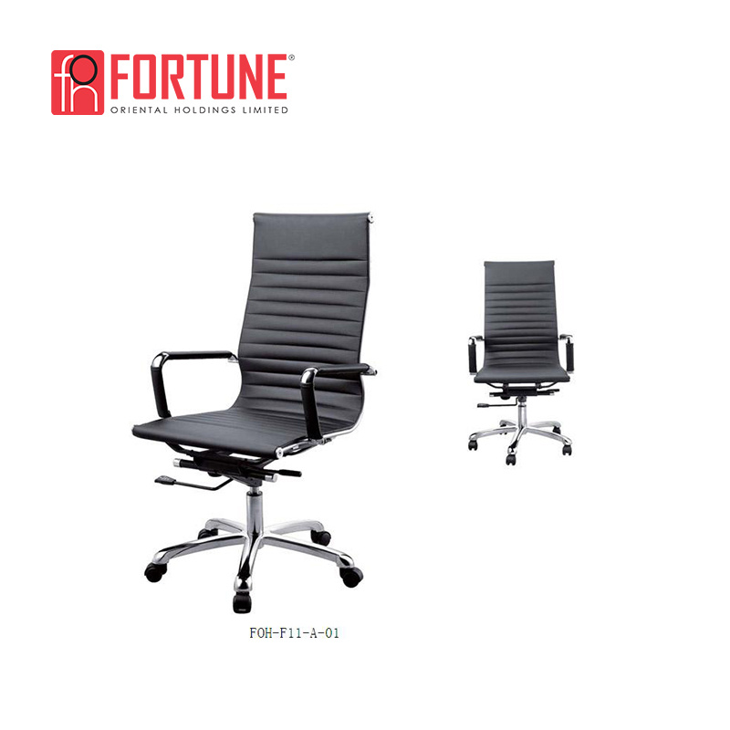 High Back Eames Office Chair Black with Armrest for Sale (FOH-F11-A-01)
