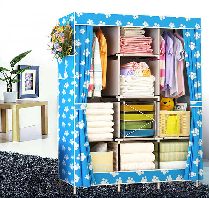 Flexible/Stong/ Oxford Fabric Shoe Cabinet Folding Wardrobe