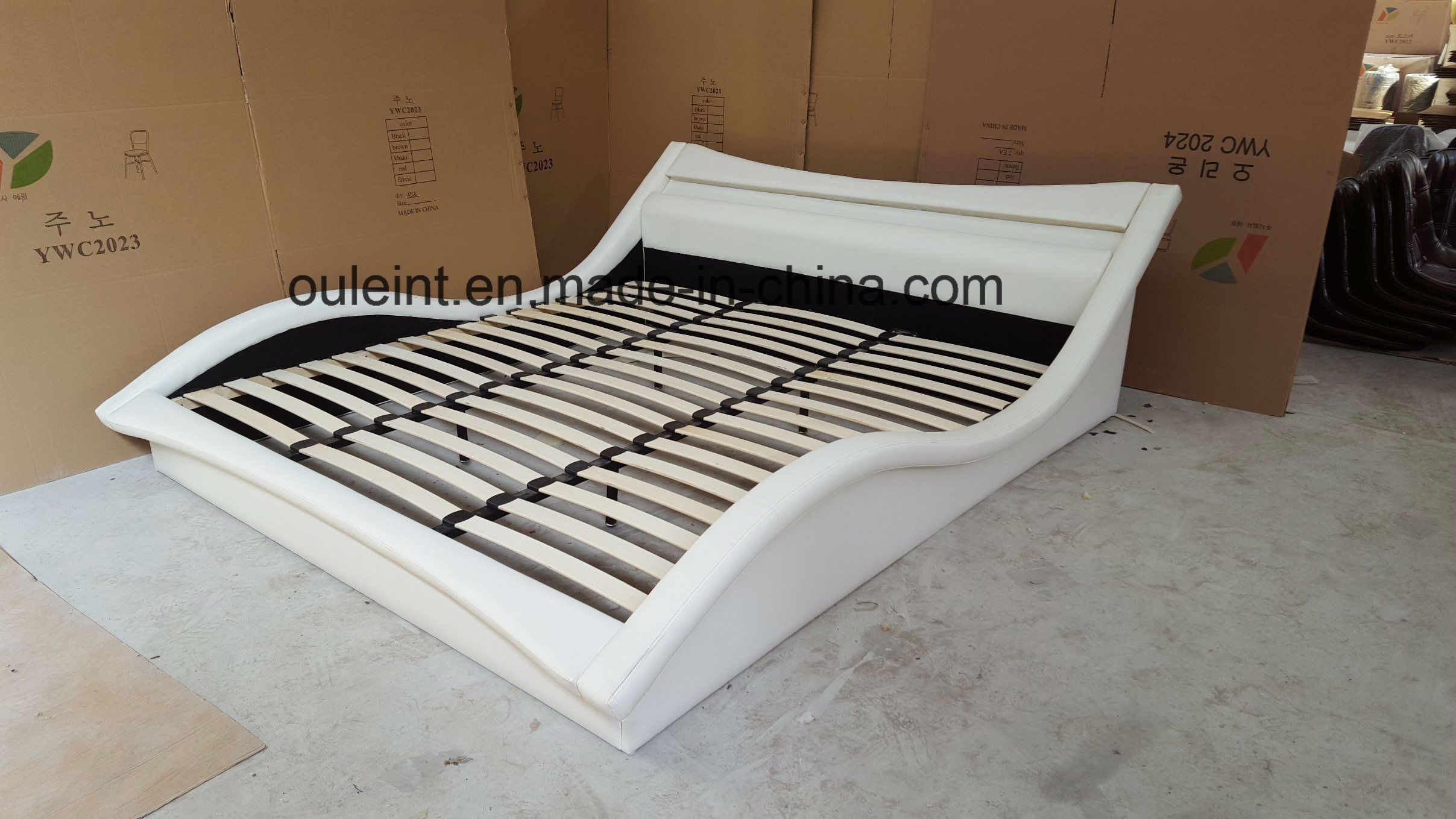 Designed Classic Comfortable Leather Bed Home Hotel Bedroom Furniture
