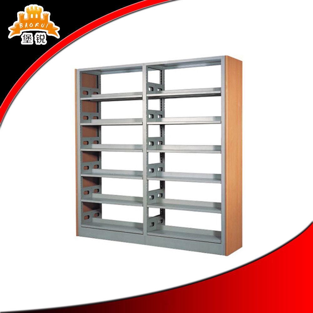 Double Side Library School Metal Book Rack