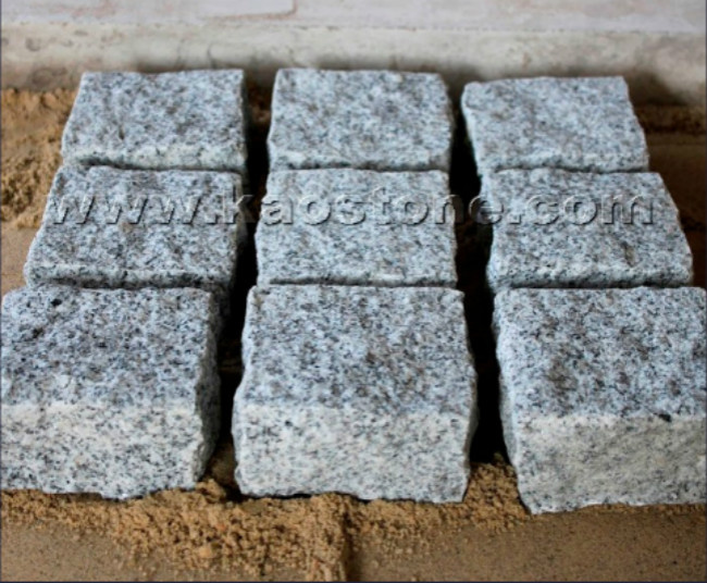 Light Grey Granite Cube Paving Stone