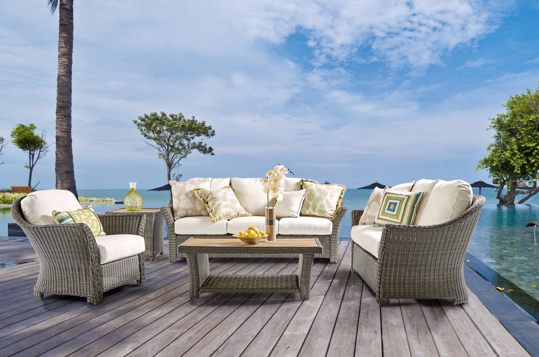 Outdoor Classic HDPE Rattan Sofa Sets Wf050032