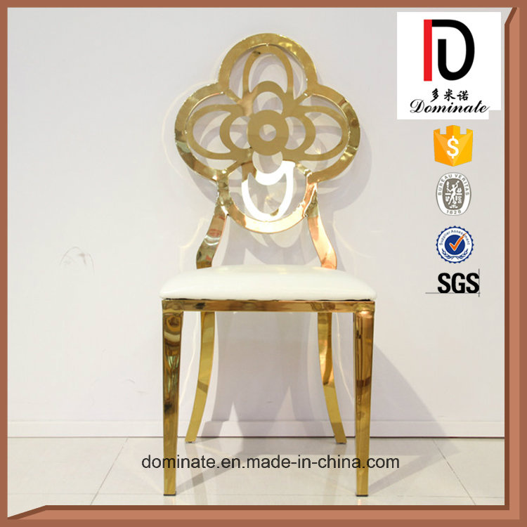 Flower Design and Stainless Steel Frame Wedding Chair