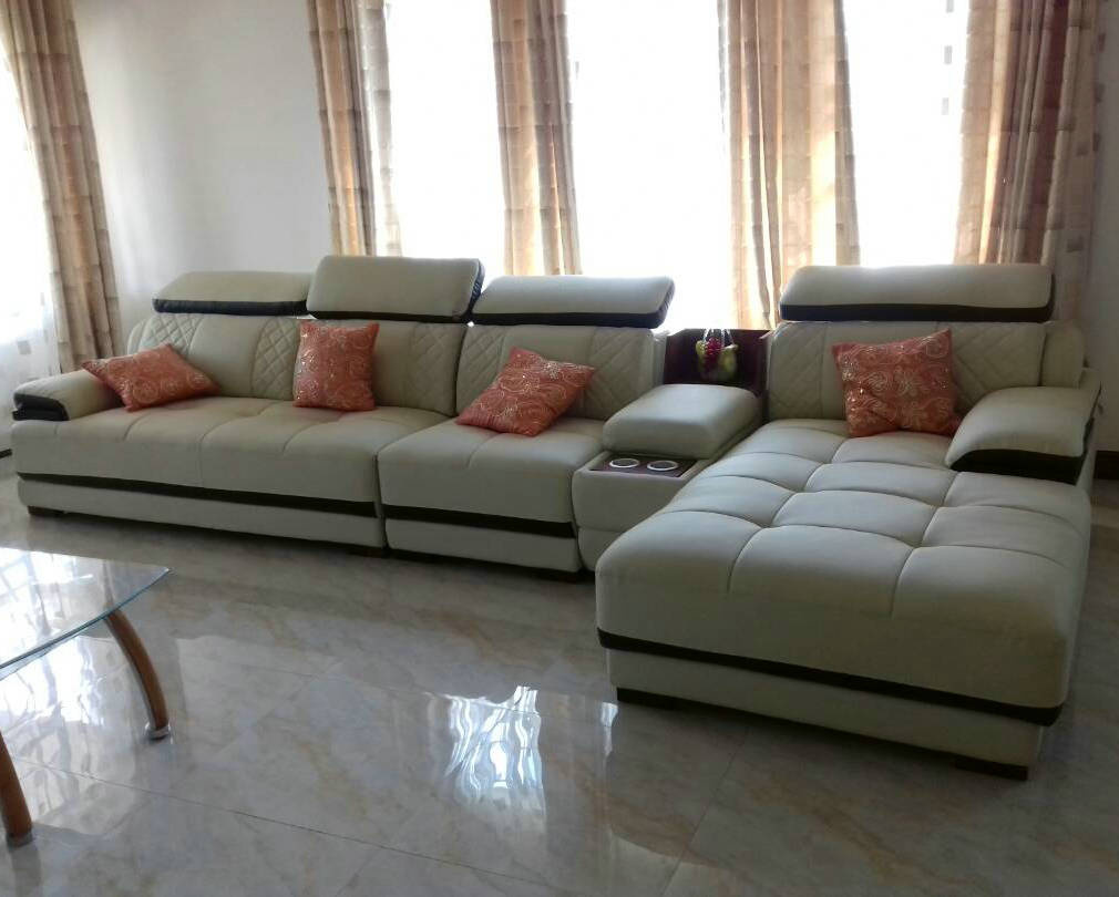 Hot Sell Office Furniture Leisure L Shape Leather Sofa (957)