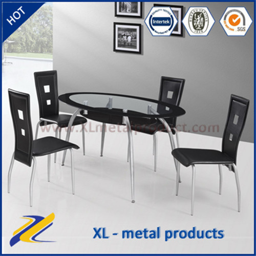 2016 2 Tiers Oval Glass Dining Table