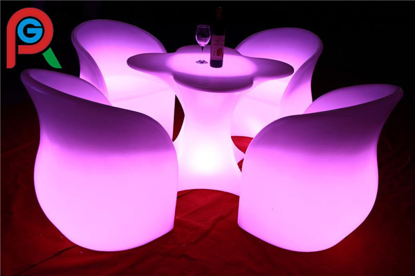 Colored Plastic LED Light Illuminated LED Chair