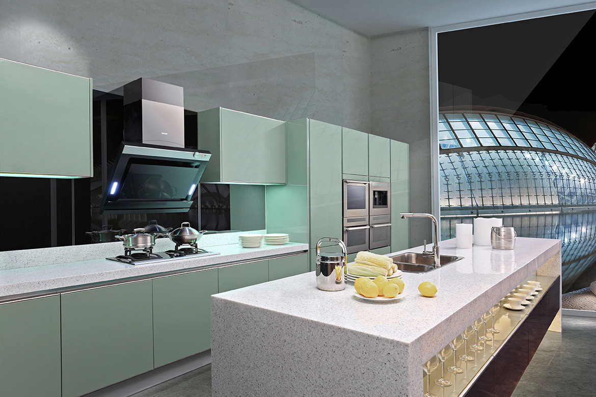 2017 High Quality Modern Lacquer Kitchen Cabinet (kq-002)