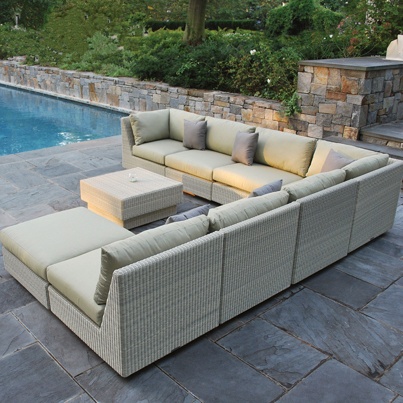 L Shape Rattan Sofa Outdoor Leisure Sofa Garden Furniture Rattan / Wicker Sofa S231