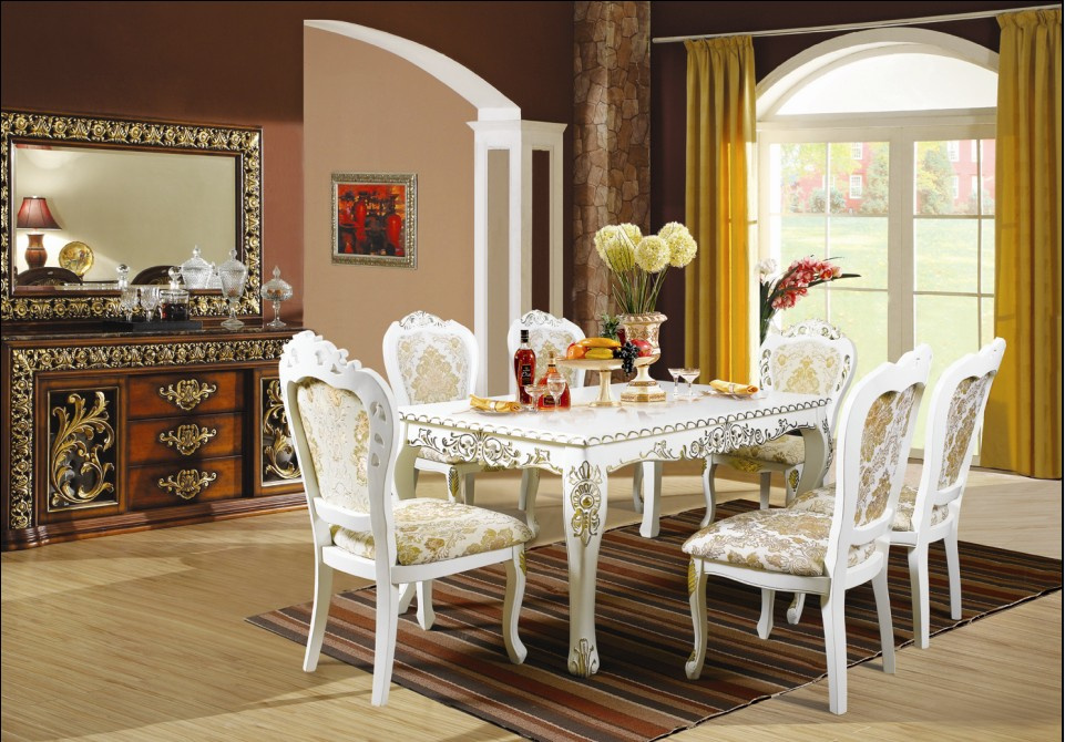 Luxury Restaurant Furniture Sets/European Style Restaurant Furniture/Antique Style Dining Sets/Dining Room Furniture Sets (CHN-017)