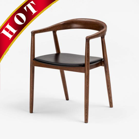 Nordic Style American Oak Wooden Dining Room Arm Chair Wooden Furniture