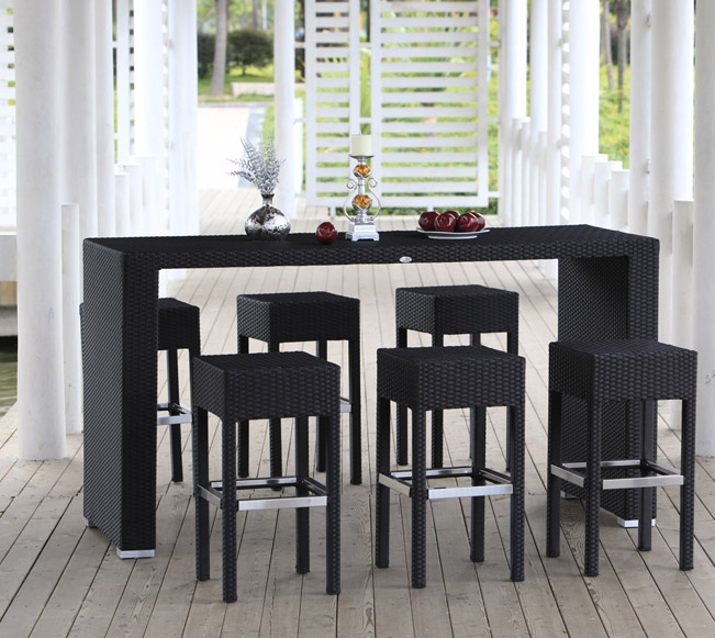 Wholesale Water-Proof Rattan Bar Furniture Set (IF-1005)