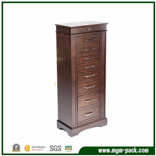 Simple Square Wooden Jewelry Cabinet