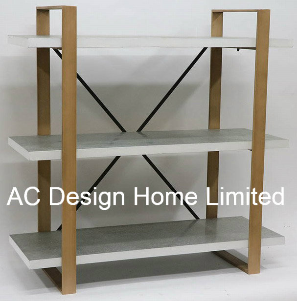 3 Tier Antique Vintage Decorative Wooden/Metal Book Shelf Living Room