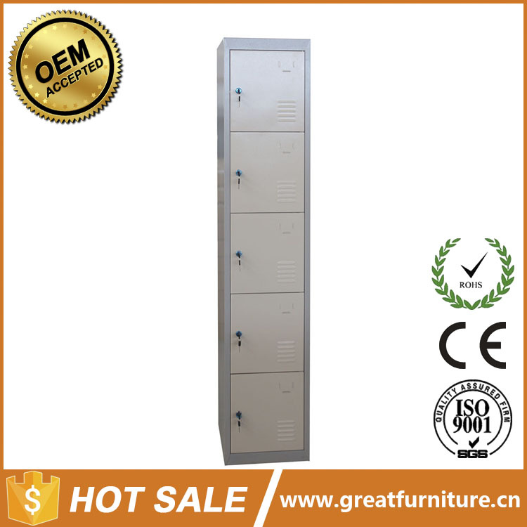 2017 Great Metal Commercial Furniture Steel Gym Locker 5 Door Locker