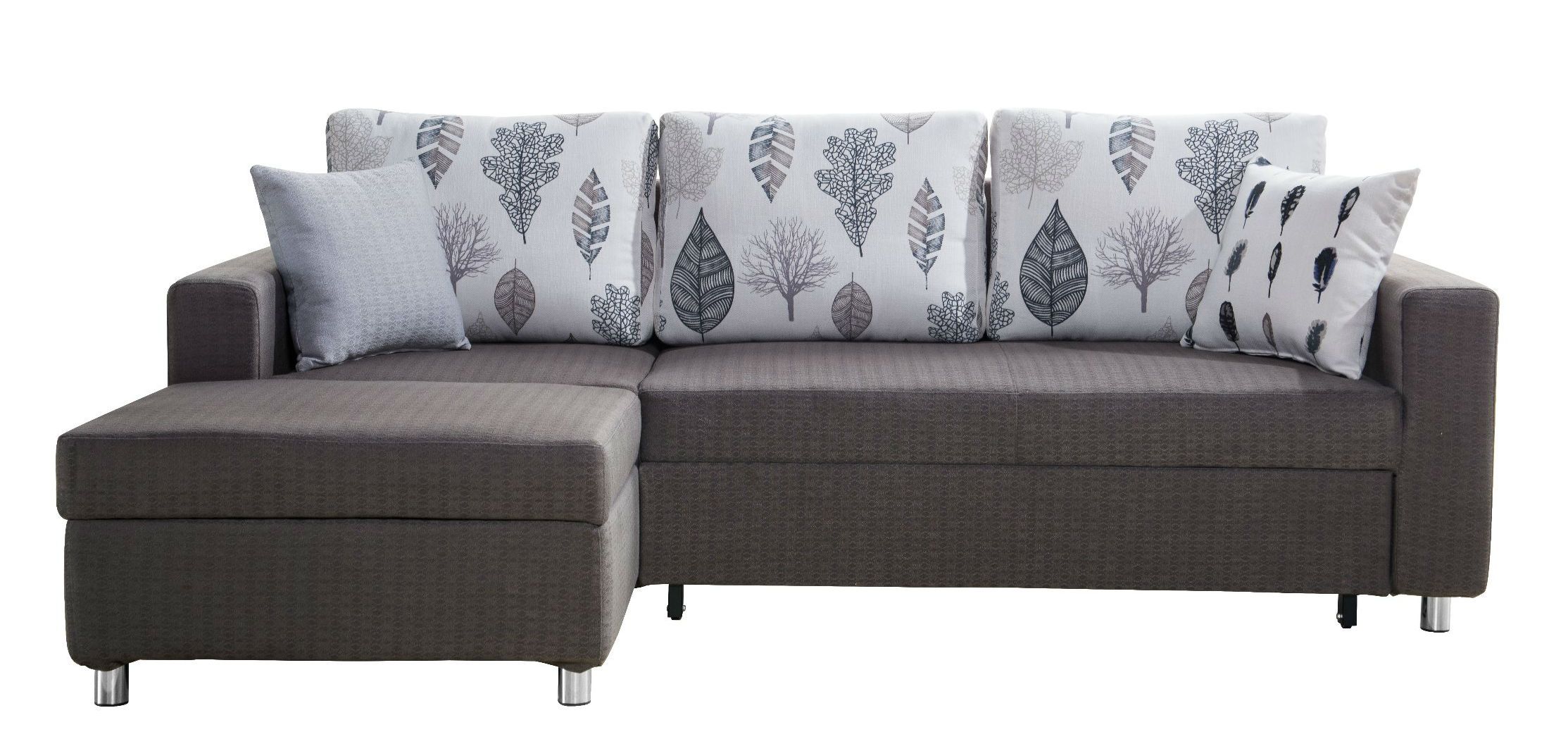 Multi-Functional Sectional Fabric Sofa Bed Set with Storage