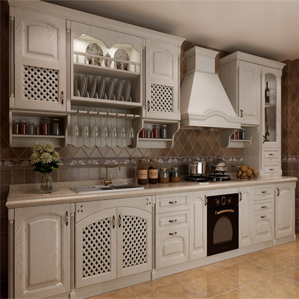 Custom Matt Wood Veneer Kitchen Cabinet
