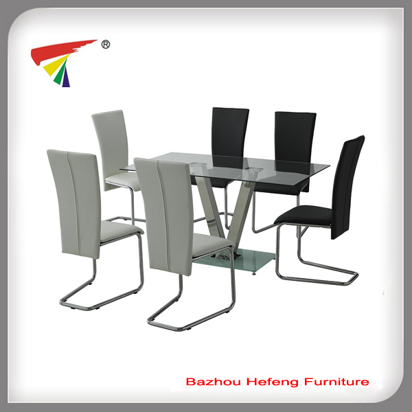 Best Selling Fashion Style Glass Dining Table (DT076)