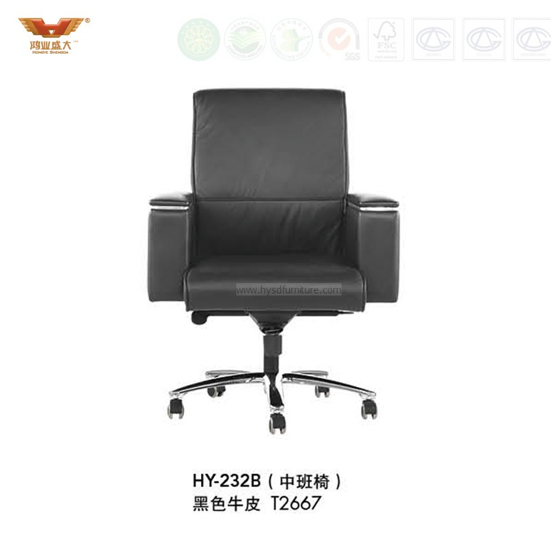 Leather Office Executive Chair with Armrest (HY-232B)