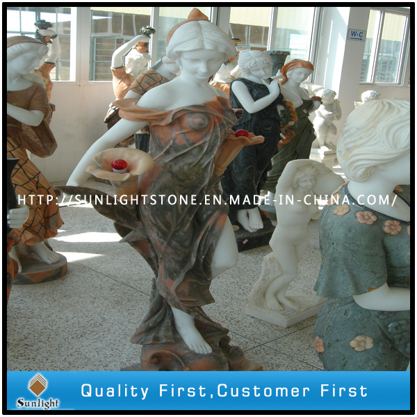 White, Yellow, Black Stone Carving and Sculpture