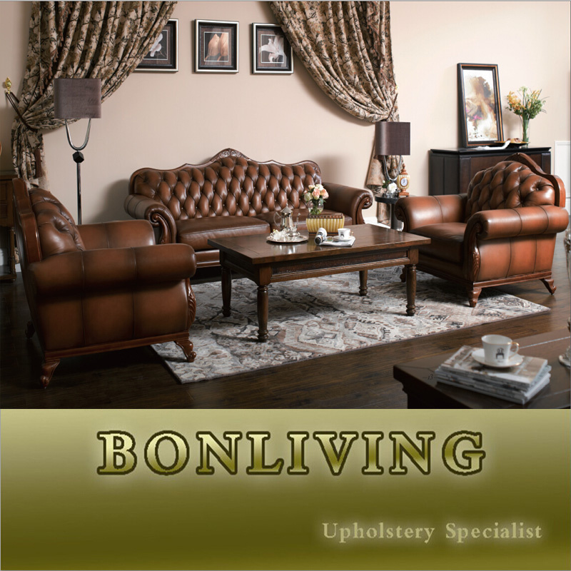 Classic Leather Sofa/Antique Leather Sofa/Chesterfield Leather Sofa (A14)