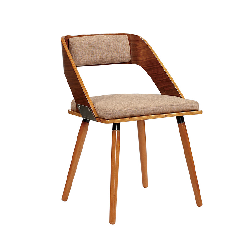 Coffee Dining Restaurant Wooden and Fabric Wishbone Bar Chairs (FS-WB1030-2)