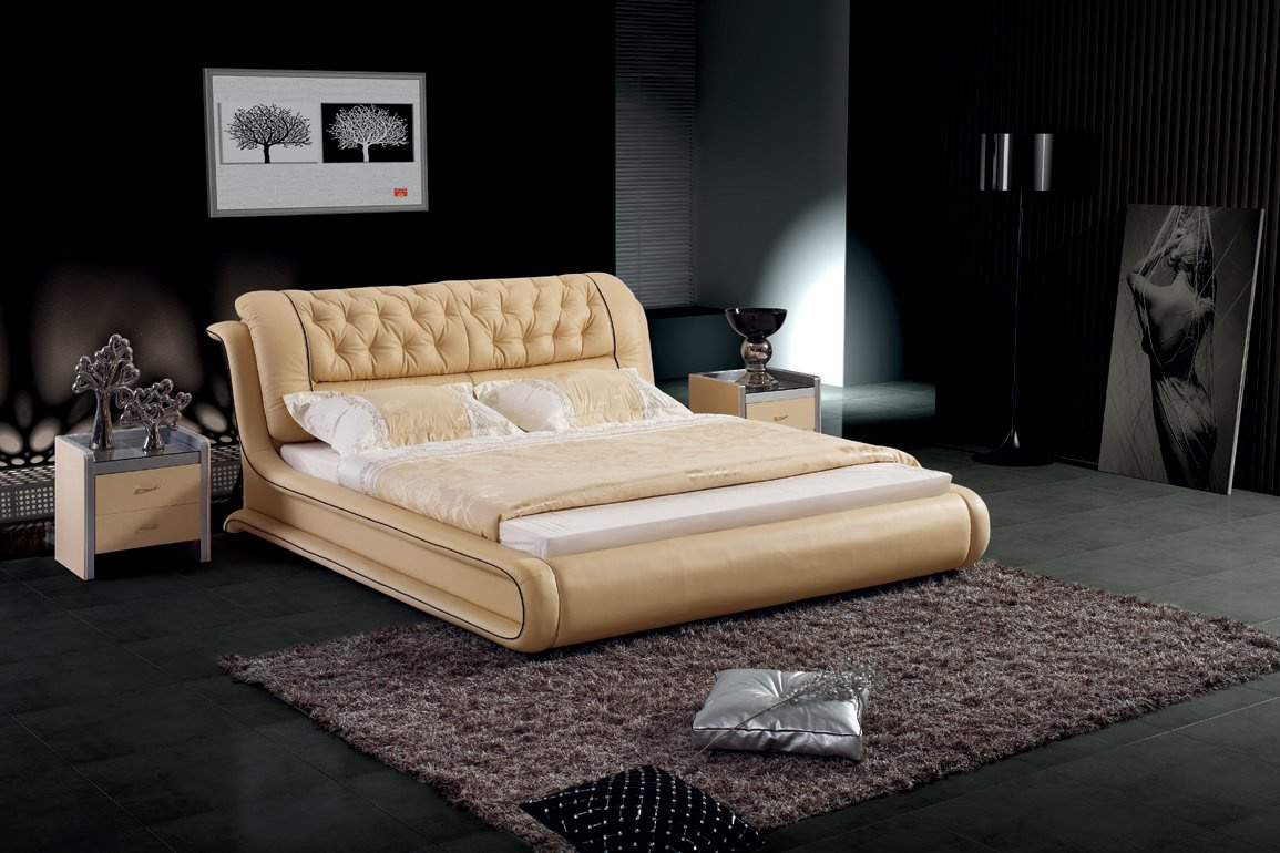 Bedroom Furniture Leather Bed (SBT-5819)