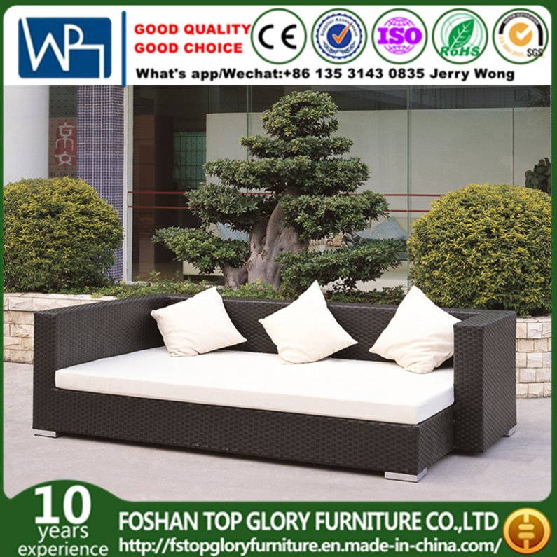 Garden Patio Rattan Outdoor Lounge Offce Hotel Home Sofa with Polywood Table (TG-JW42)