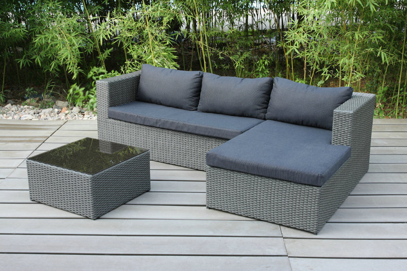 Modern Customized Rattan Sectional Lounge Sofa Set Outdoor Furniture (FS-2425+FS-2426+FS-2427)