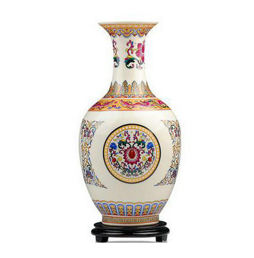 Chinese Color Enamels Vase Lw929