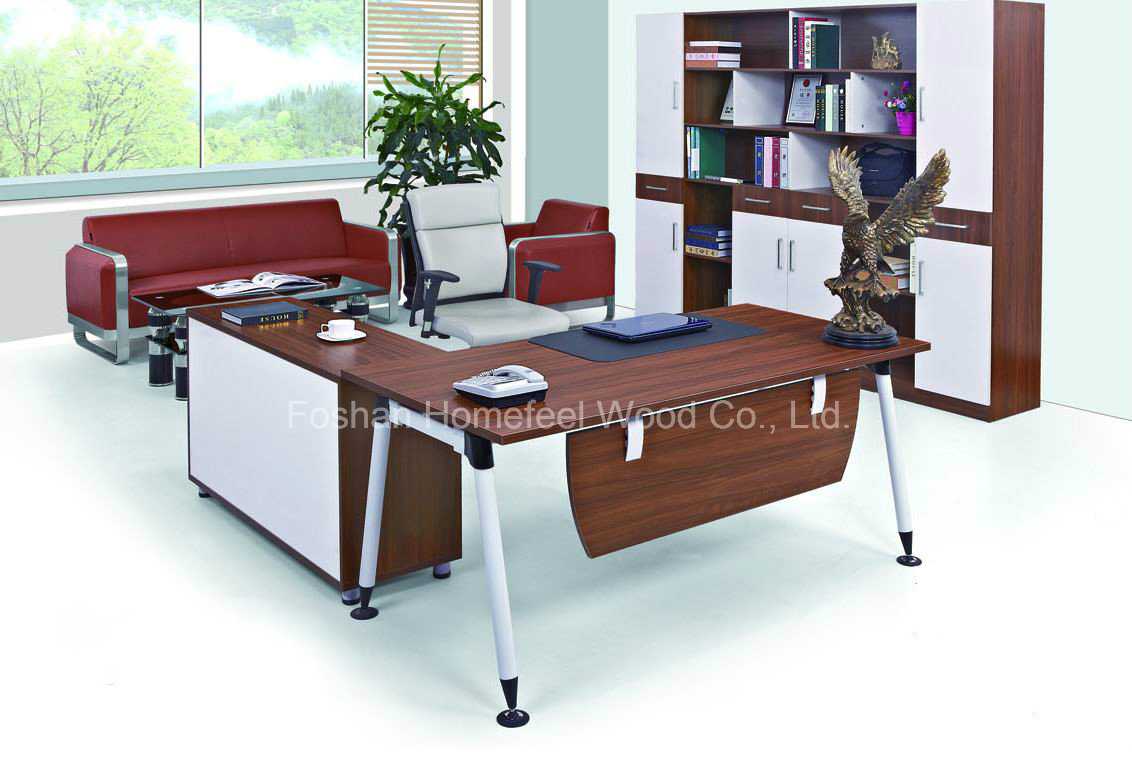 New Modern Walnut Office Furniture Manager Desk (HF-B267)