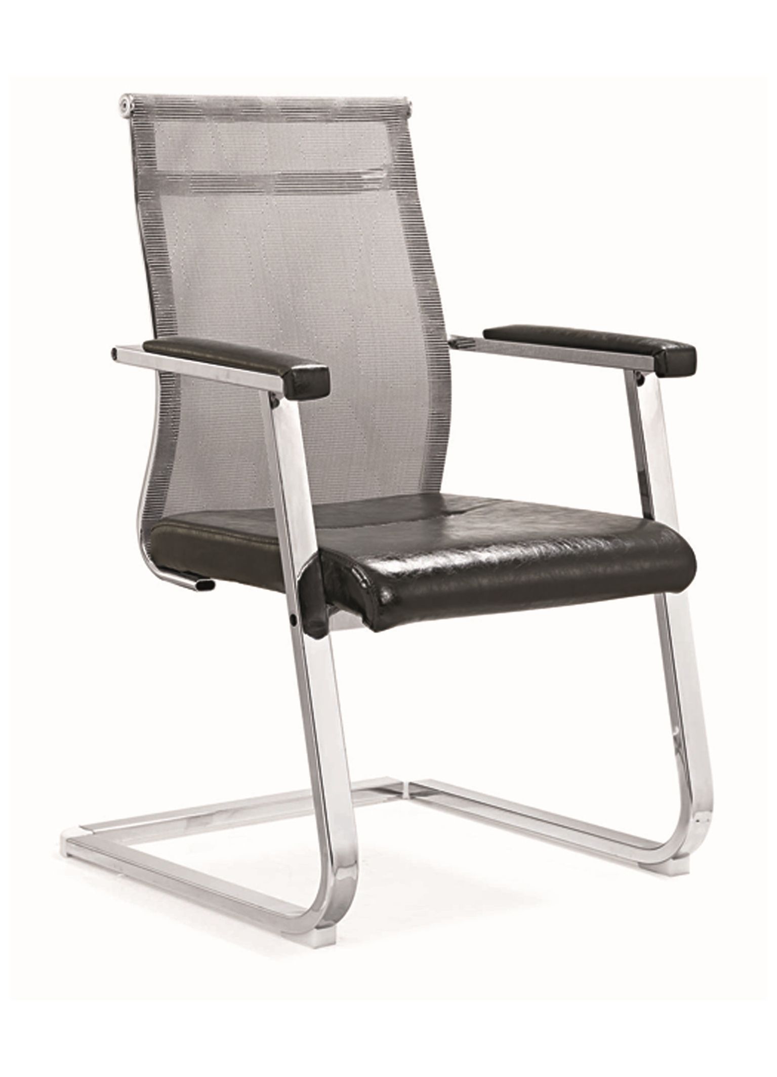 Affordable Skid Proof Mesh+PU Metal Armrest Fixed Chair
