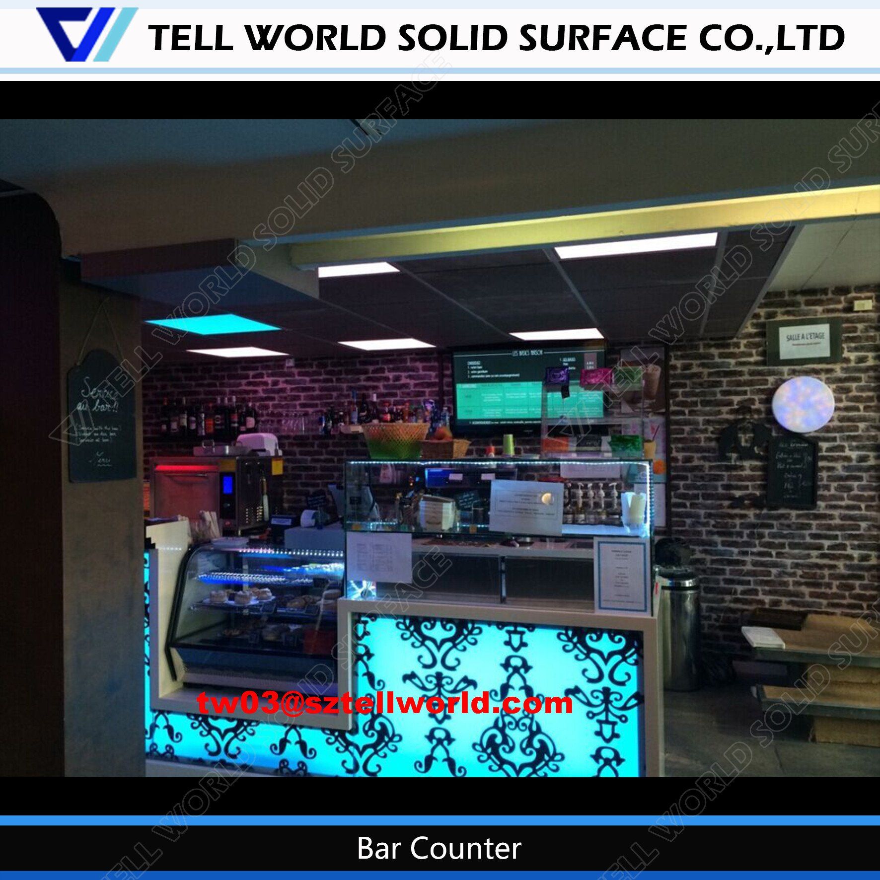 Tw Home Bar Furniture LED Wine Mini Bar Counter