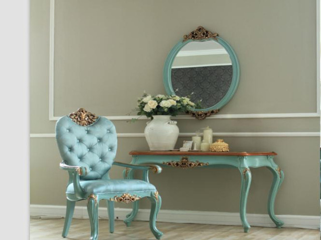 Antique Home Furniture, Dining Chair, Wooden Dresser Armrest Chair (BA-2704-B)