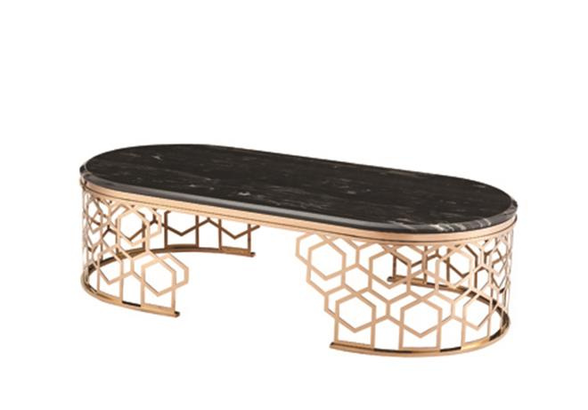 Living Room Luxury Coffee Table with Nature Marble Top