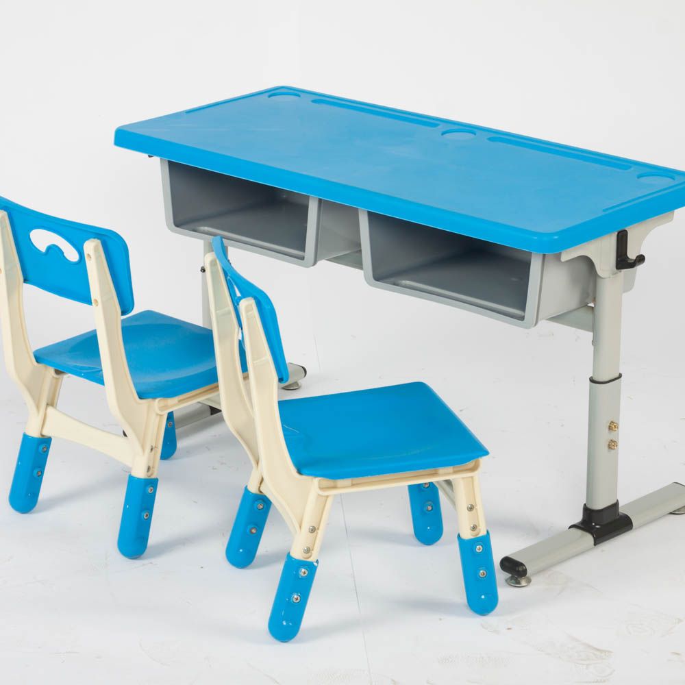 Kids Study Table Set Adjustable Height Children Desk and Chair