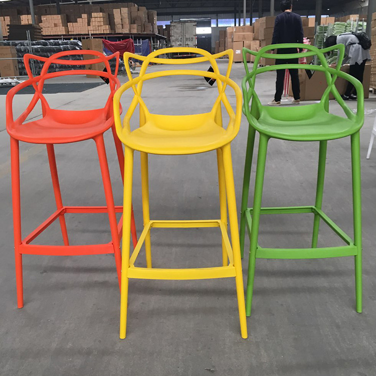 High Quality PP Master Plastic Cat Ear Bar Stool