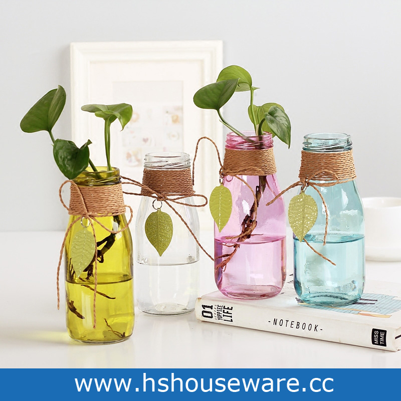 Multicolor Mini Glass Vase for Tabletop Decoration