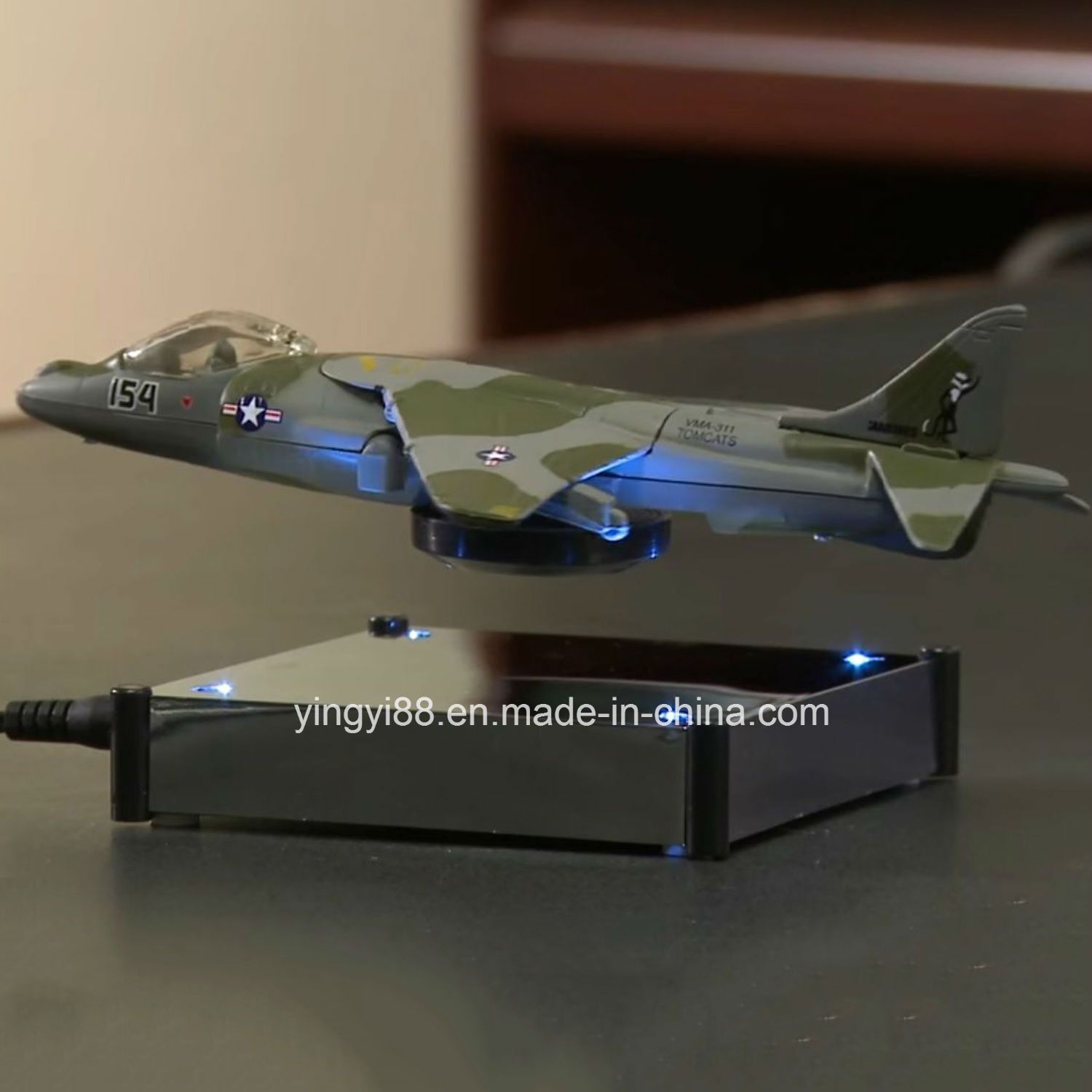 Magnetic Levitation Floating Mirror LED Platform Hover Disc Desktop Display New