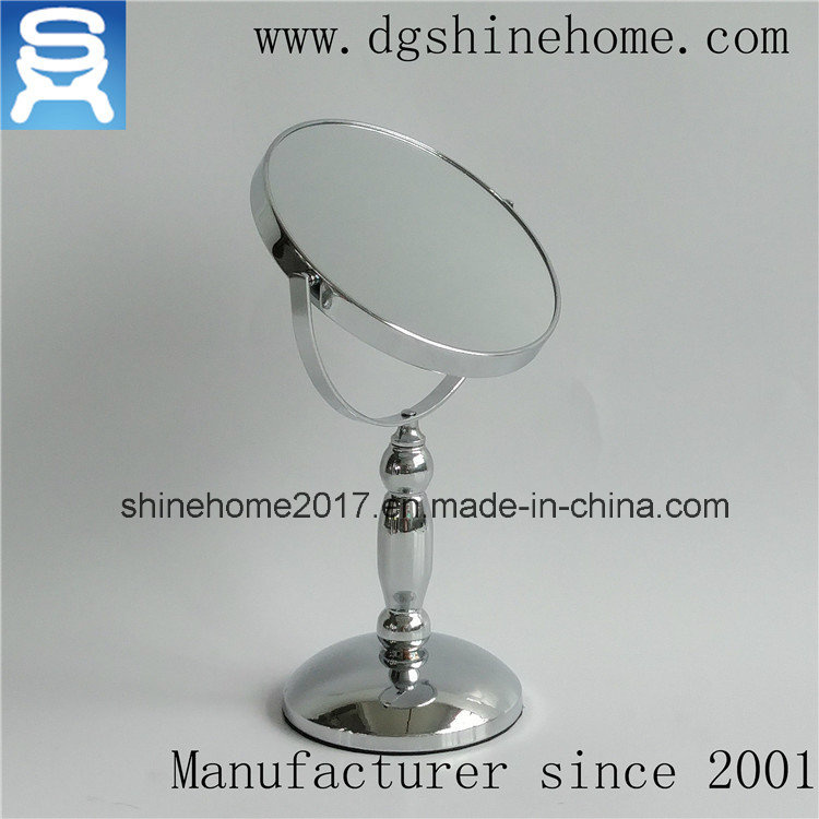 Antique Double Sides Decorative Framed Round Desk Makeup Mirror