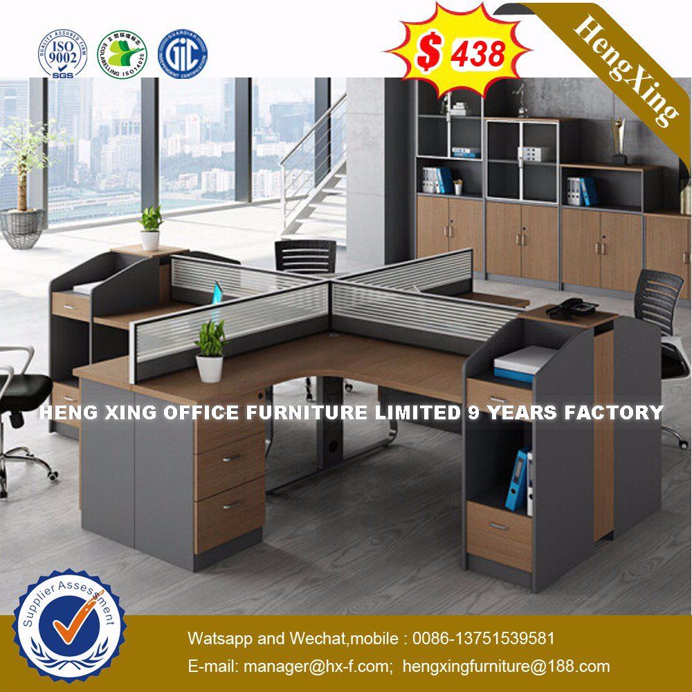 Ready Made 3 Drawers Typle Red Color Office Partition (HX-8N2636)