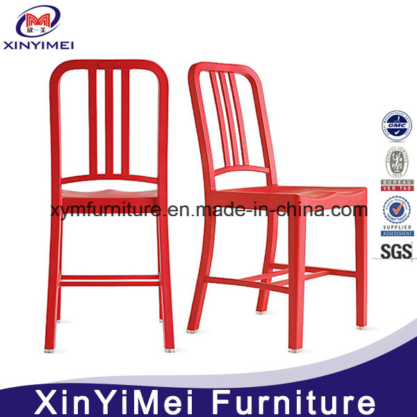 Modern Metal Stacking Navy Chair